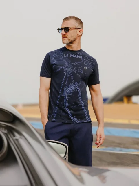 IZAC - T-shirt col rond marine 24h Le Mans