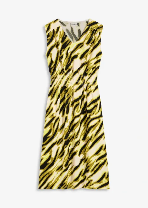 Robe en jersey à taille smockée