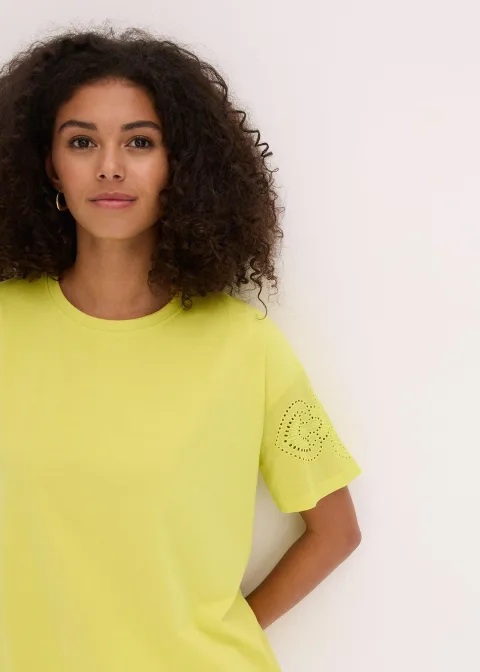 T-shirt avec broderies anglaises