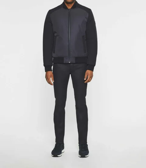 IZAC - Blouson léger bi-matière marine MARA