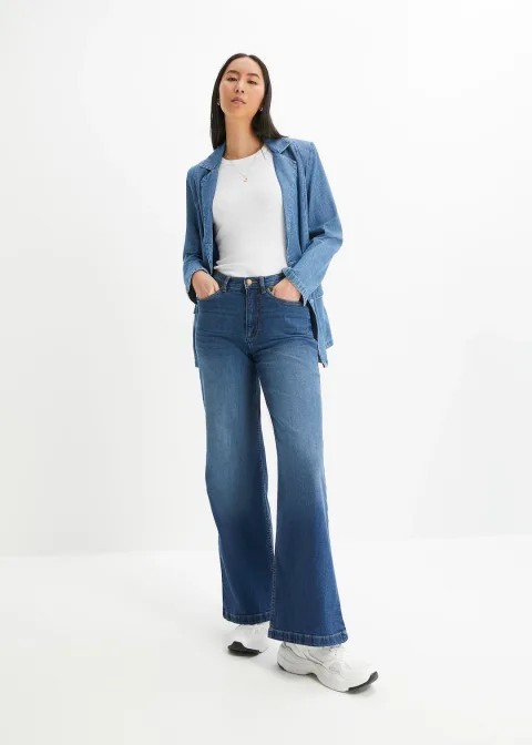 Jean large taille haute