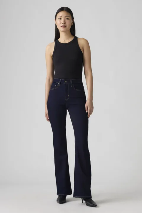 Levi's Jean 726 Taille Haute Flare - Femme - Noir / Midnight Gaze - 34X32