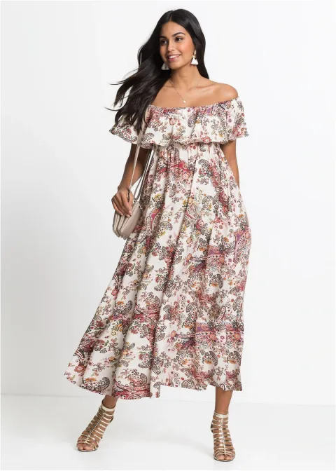 Robe à col Carmen