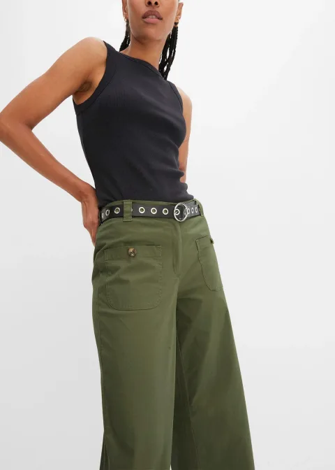 Jean large, taille haute et élastiquée