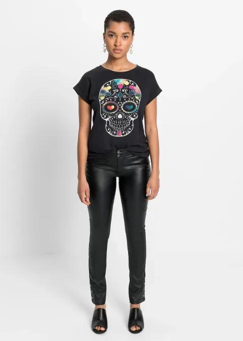 T-shirt doux en viscose mélangée