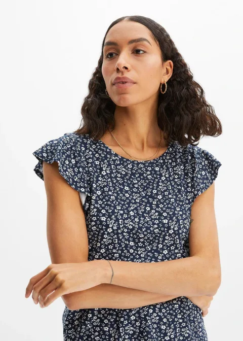 T-shirt à manches volantées