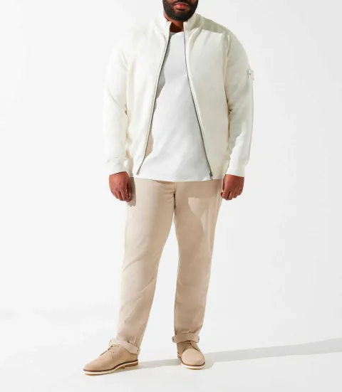 IZAC - Gilet zippé col montant écru DANBT