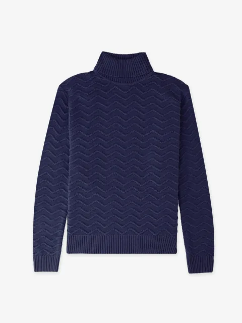 IZAC - Pull col roule torsade marine