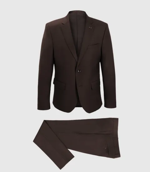 IZAC - Costume 2 boutons MARRON