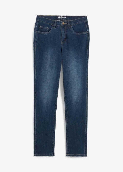 Jean droit taille mi-haute, extensible