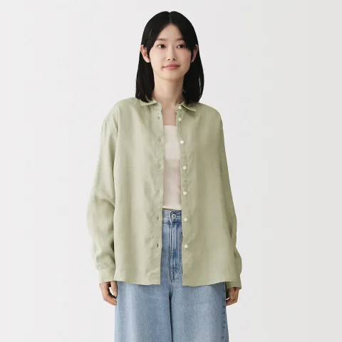Chemise en lin lavé pour femme