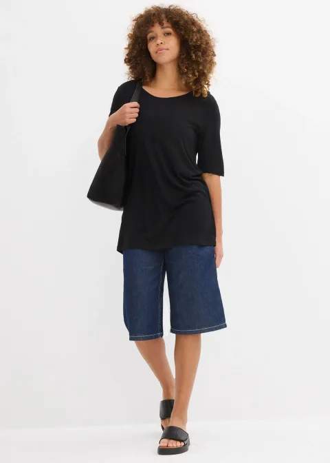 T-shirt long en viscose douce