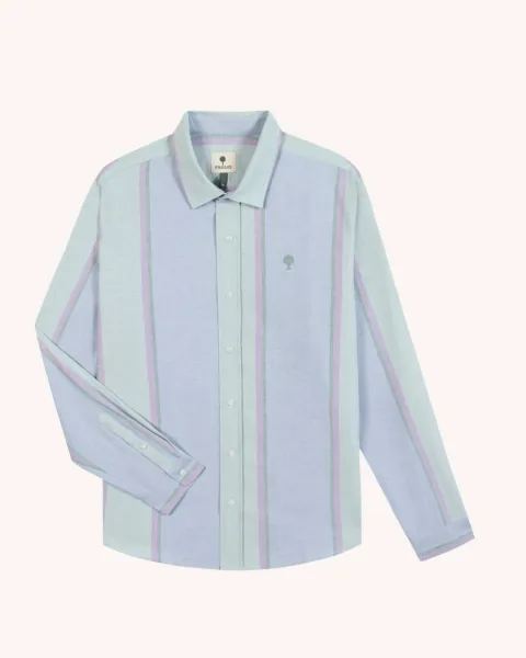 Chemise rayée vert et multicolore - IRATY