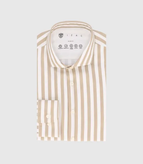 IZAC - Chemise beige MADEIRE