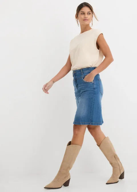 Jupe en jean extensible