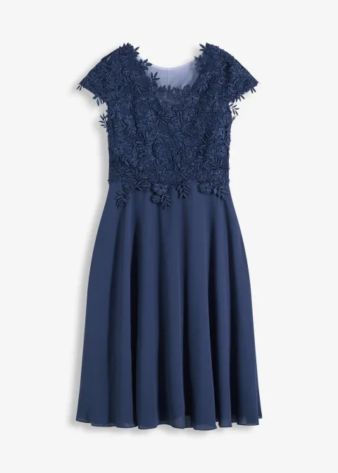Robe midi en tulle délicat avec dentelle