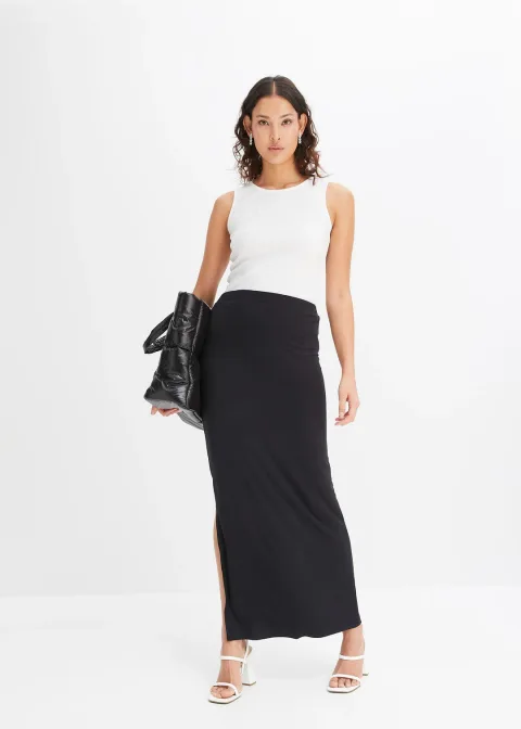 Jupe en jersey viscose fluide