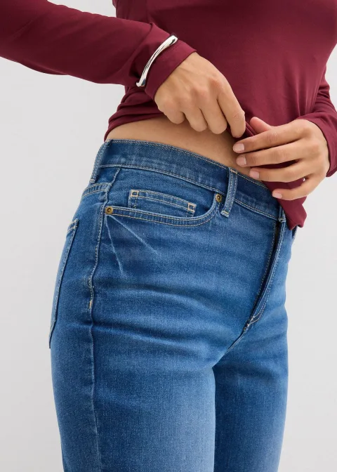 Jean bootcut, taille mi-haute
