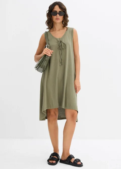 Robe en jersey à laçage