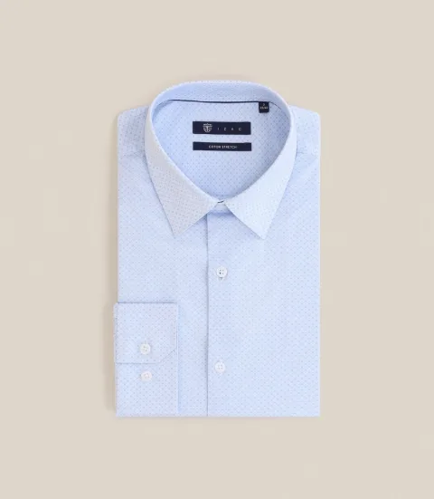 IZAC - Chemise infroissable ciel