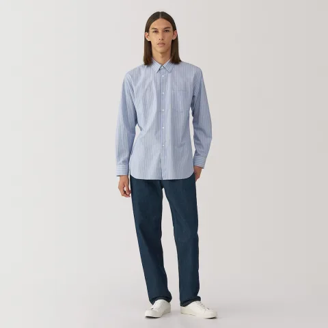 Pantalon en denim en mélange de fibres Washi pour homme