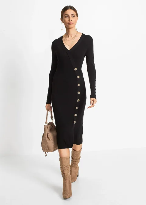 Robe en maille de viscose mélangée