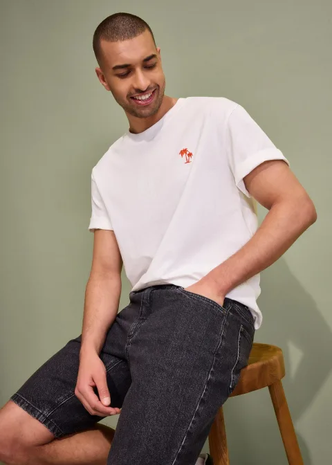 Bermuda en jean extensible, loose