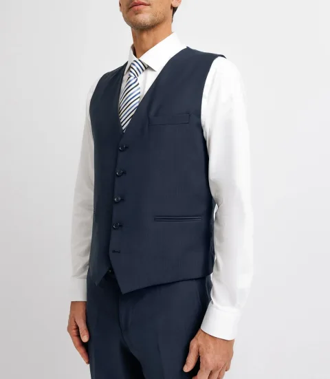 IZAC - Gilet de costume bleu marine