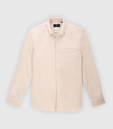 IZAC - Chemise en velours beige