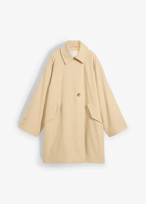 Trench-coat coupe trapèze