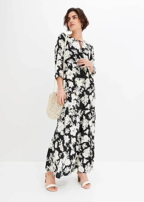 Robe longue en viscose fluide