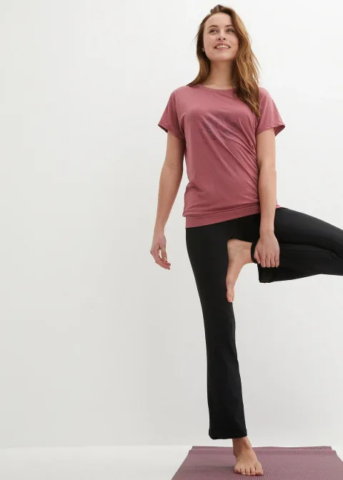T-shirt loose de sport, large base élastiquée