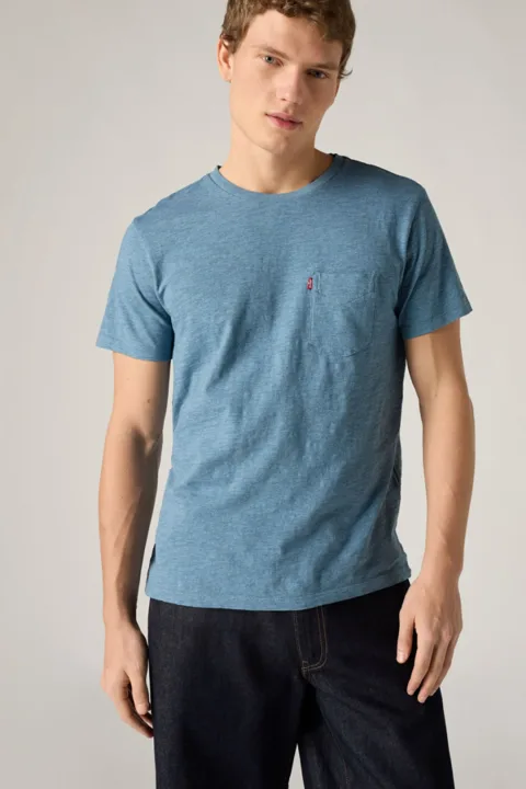 Levi's T Shirt À Poche Classic - Homme - Noir / Mineral Black - XS