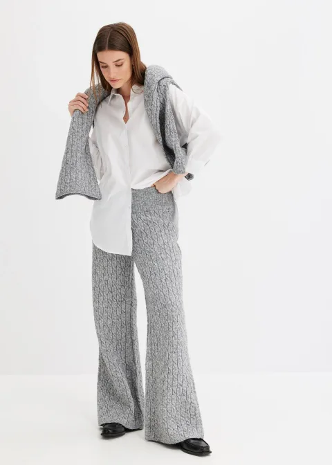 Pantalon en maille torsadée