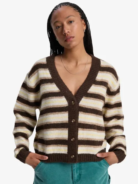 Bukit Cardigan - Gilet cardigan pour Femme Marron