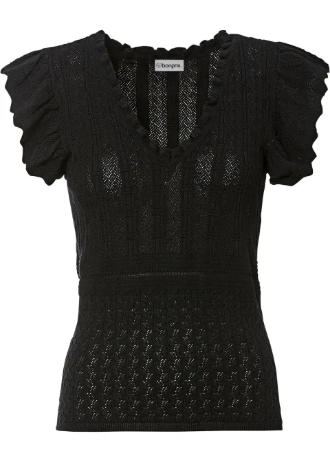 T-shirt doux en maille de viscose mélangée