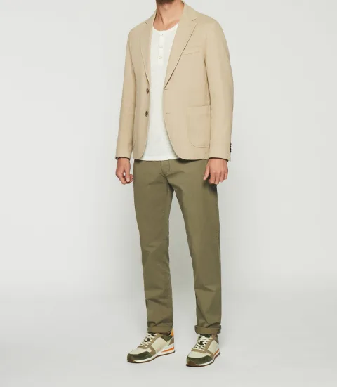 IZAC - Veste en coton armuré beige ANDREAS