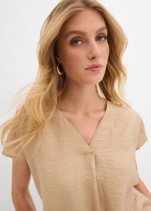Blouse fluide en viscose mélangée