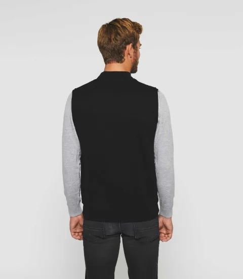 IZAC - Veste zippée sans manches noire ''Swdjibrill''