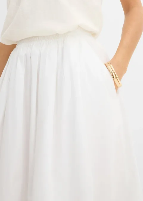 Jupe midi 100% coton