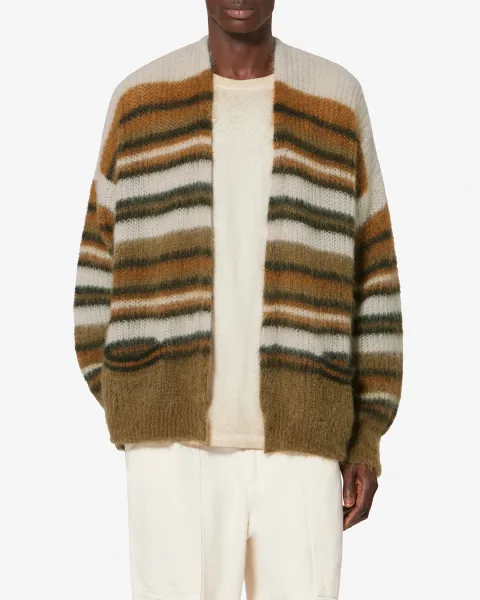 Cardigan Danah - Homme - Ecru/camel - Taille XL