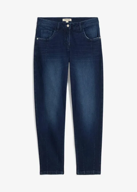Jean barrel taille mi-haute
