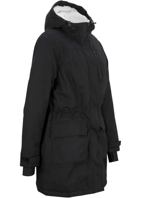 Parka imperméable avec polaire peluche dans la capuche