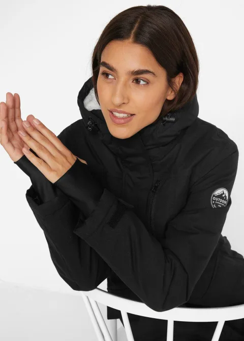 Parka imperméable avec polaire peluche dans la capuche