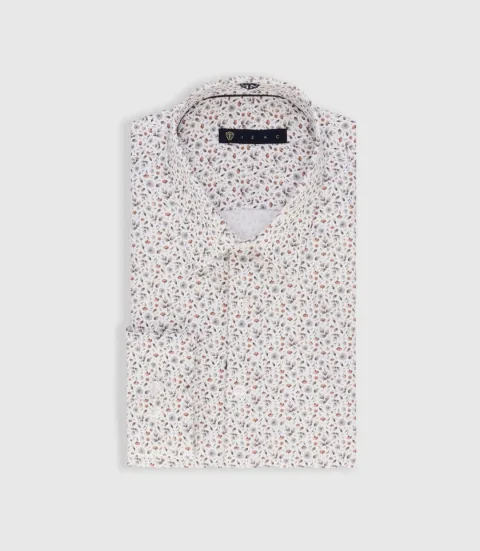 IZAC - Chemise à imprimé floral blanc PEETER