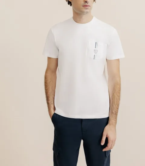 IZAC - T-shirt à poche blanc