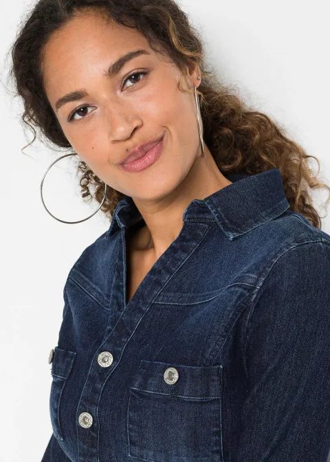 Robe en jean avec ceinture