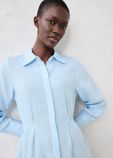 Robe-chemise 100% lin