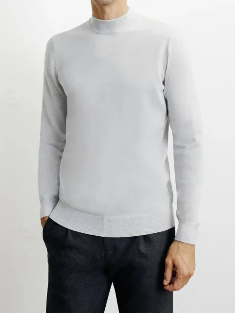 IZAC - Pull col cheminée gris chiné