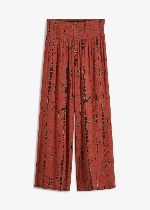 Pantalon palazzo en viscose fluide